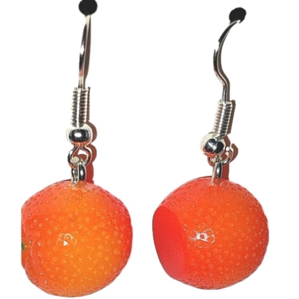 Super cute orange fruit earrings